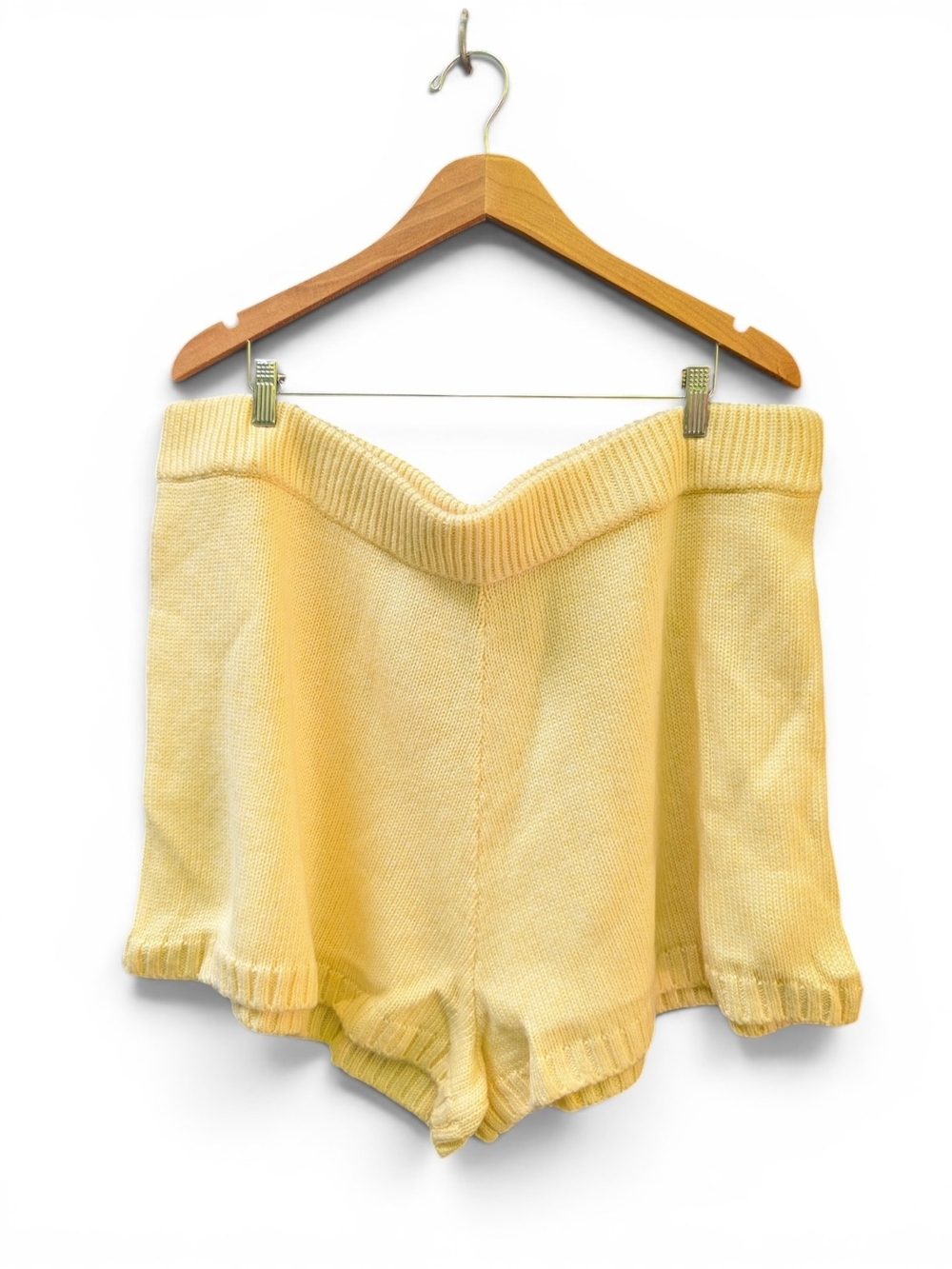 The Drop Soft Butter Yellow Knit Shorts - 3X